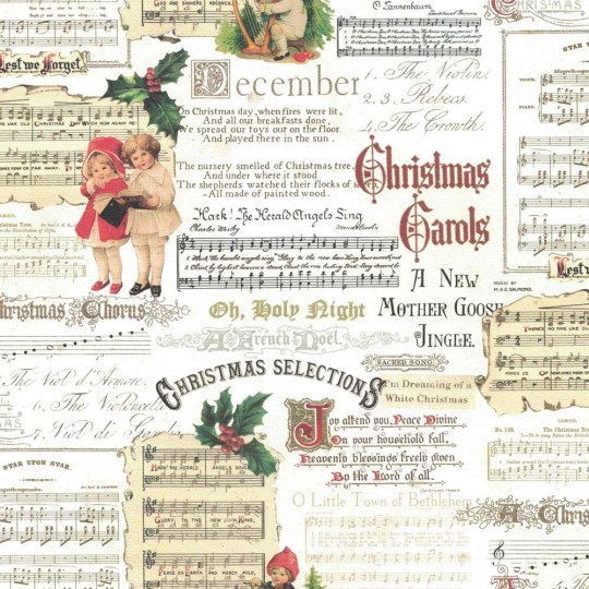 Christmas Carols Collage Paper ~ Kartos Italy
